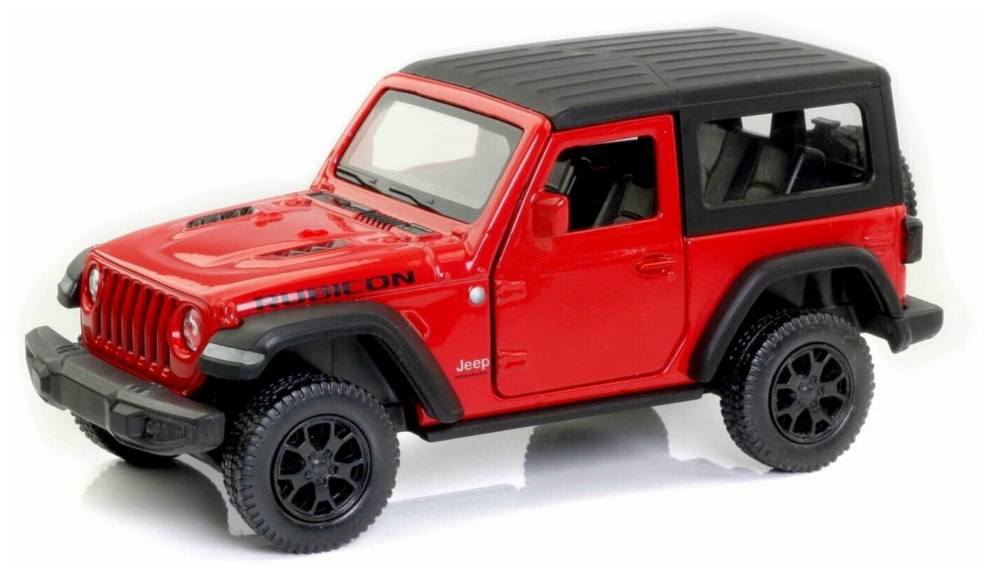 Машина металлическая RMZ City 1:32 Jeep Wrangler Rubicon 2021, красный цвет, двери открываются