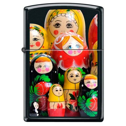 Zippo Classic зажигалка бензиновая Matroshka Doll Black Matte 60 мл 56.7 г