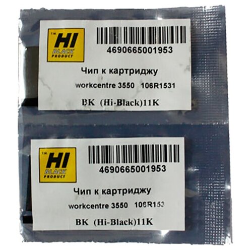 Чип Hi-Black к картриджу Xerox WC 3550 106R01531 , Bk, 11K, черный, 11000 страниц чип hi black к картриджу xerox wc 3325 106r02312 bk 11k
