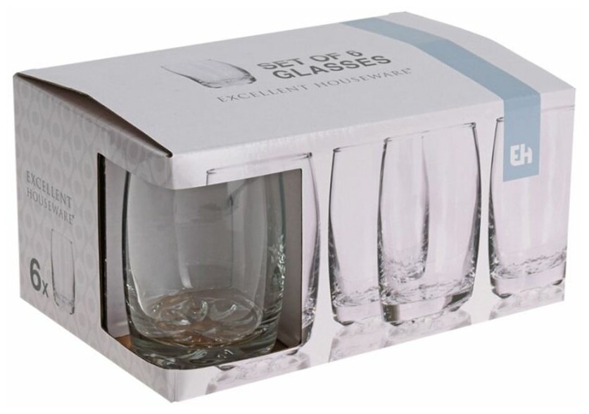 фото Набор стаканов "Буасон", стекло, 250 мл, 6 штук, Koopman International