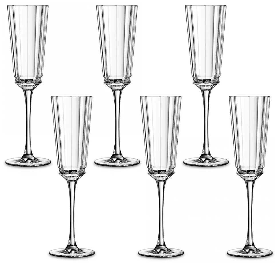 Набор бокалов Cristal d'Arques Macassar для шампанского L6588, 170 мл, 6 шт.