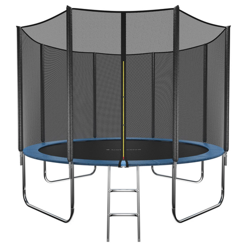 Каркасный батут GetActive Jump 10FT складной с лестницей и внешней сеткой 10464F2Y-L 305х305х76 см , синий