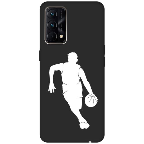 Матовый чехол Basketball W для Realme GT Master Edition / Рилми ГТ Мастер Едишн с 3D эффектом черный матовый чехол infuriate w для realme gt master edition рилми гт мастер едишн с 3d эффектом черный