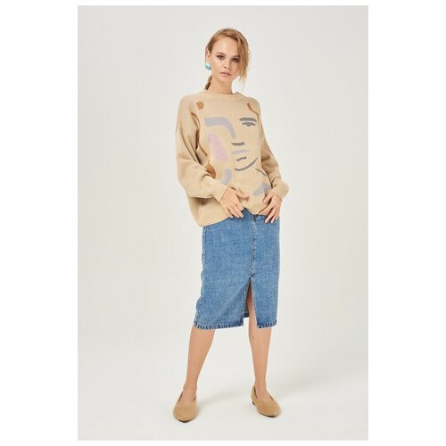 Свитер Katya Erokhina Clover Pastel, кремовый