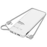 Внешний аккумулятор 10000mAh Smart 2USB 2.1A More choice PB42S-10 (White) - изображение