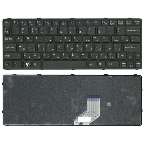 Клавиатура для ноутбука Sony VAIO SVE11 черная с черной рамкой 1753₽