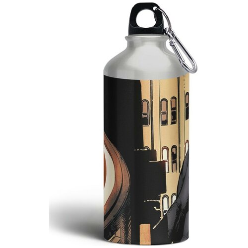 фото Бутылка спортивная,туристическая фляга, 500мл с карабином catwoman comics - 1 brutbottle