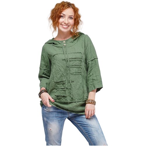 Блуза женская льняная Kayros (зеленый)