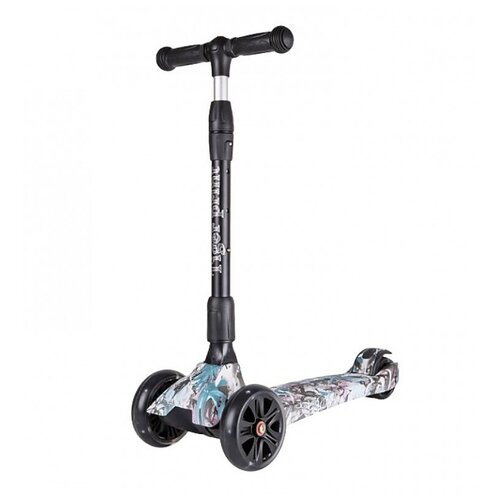 фото Самокат детский tech team tiger print 2022, цветы techteam
