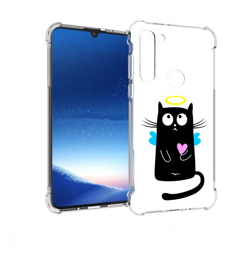 Чехол задняя-панель-накладка-бампер MyPads Кот ангелок для Motorola Moto G8 Power противоударный