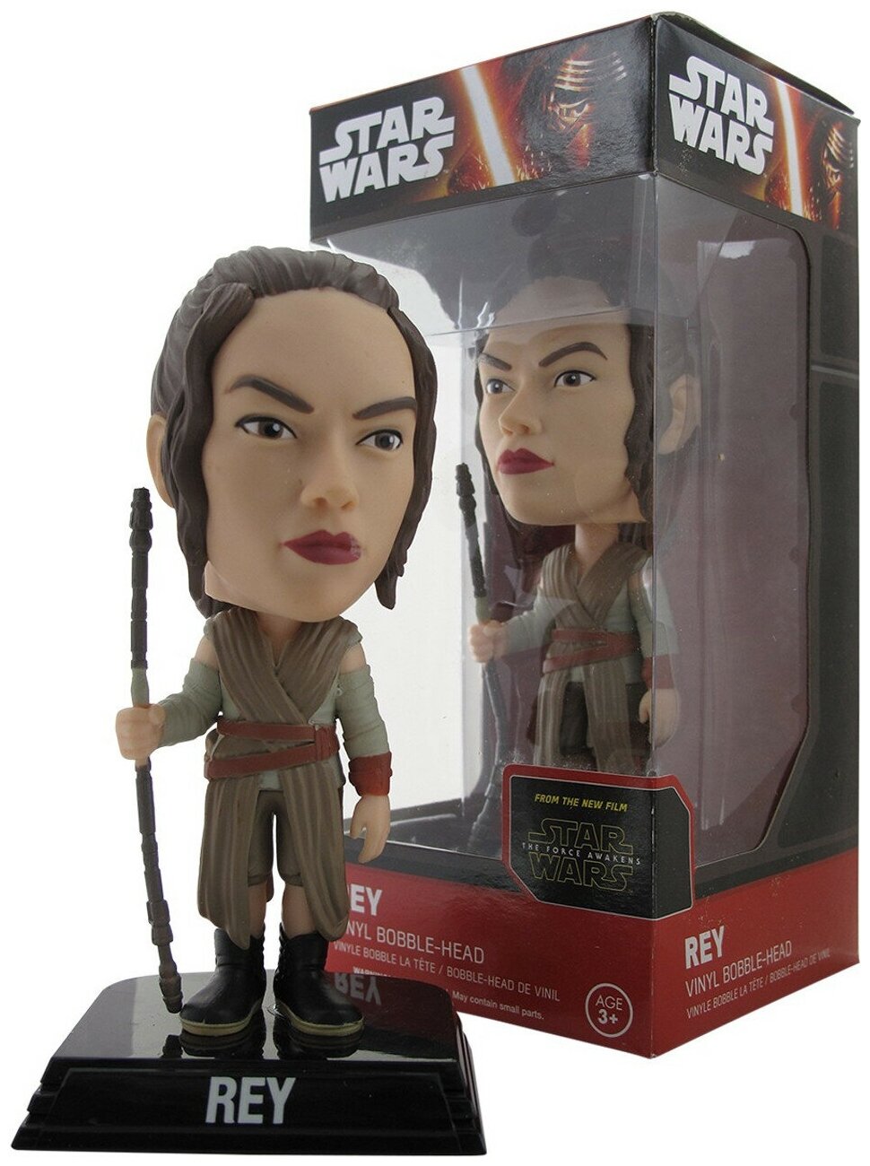 Фигурка-башкотряс болванчик виниловый Звездные войны Рей Star Wars Force Awakens Rey Vinyl Bobblehead 18 см