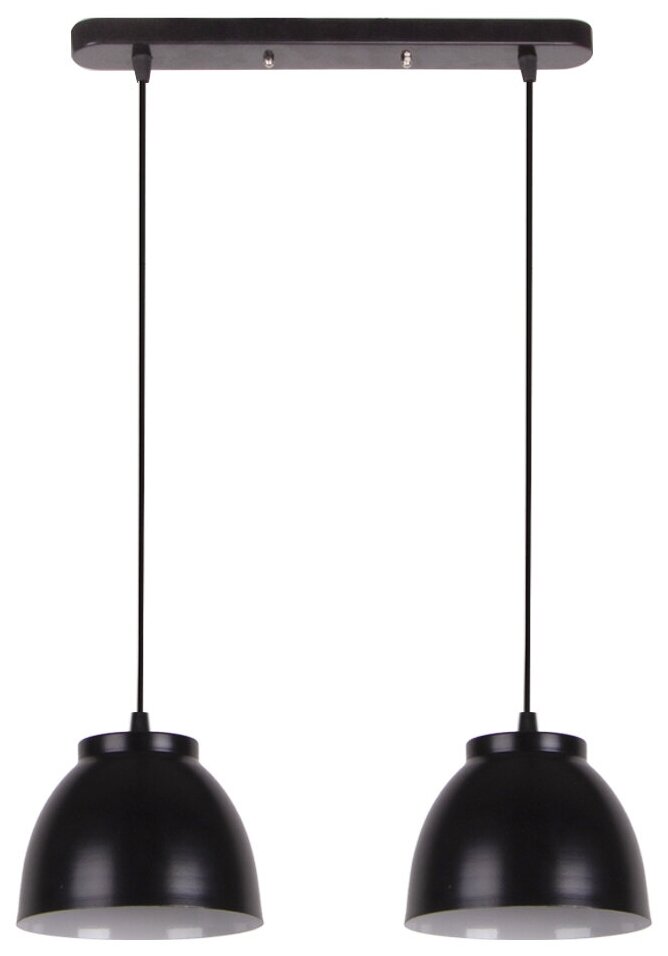 фото 1113/2 Светильник подвесной потолочный "Лофт", черный, двойной, D13, E27, планка 38*5 см