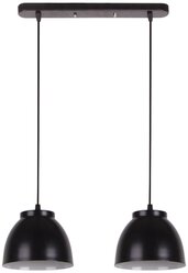 1113/2 Светильник подвесной потолочный "Лофт", черный, двойной, D13, E27, планка 38*5 см