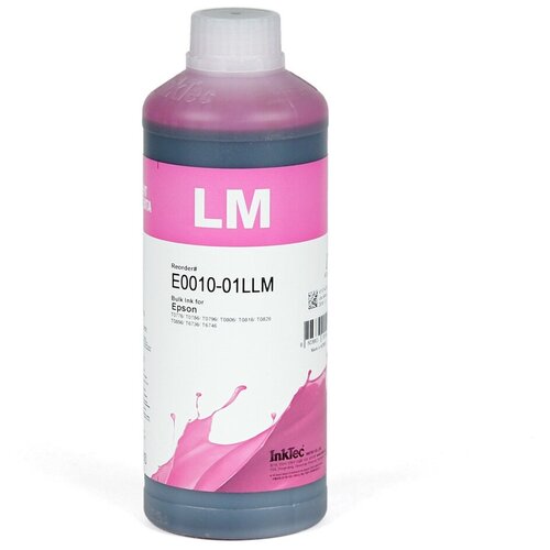 Чернила InkTec E0010-01LLM, 1л, водорастворимые, Light Magenta фоточернила inktec e0010 01llm светло пурпурные для epson для заправки снпч и пзк