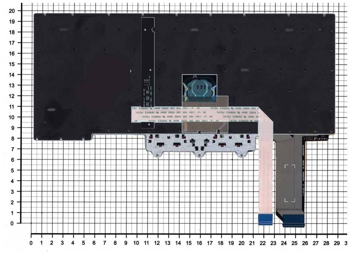 Клавиатура для ноутбука Lenovo ThinkPad E14 черная с подсветкой и указателем