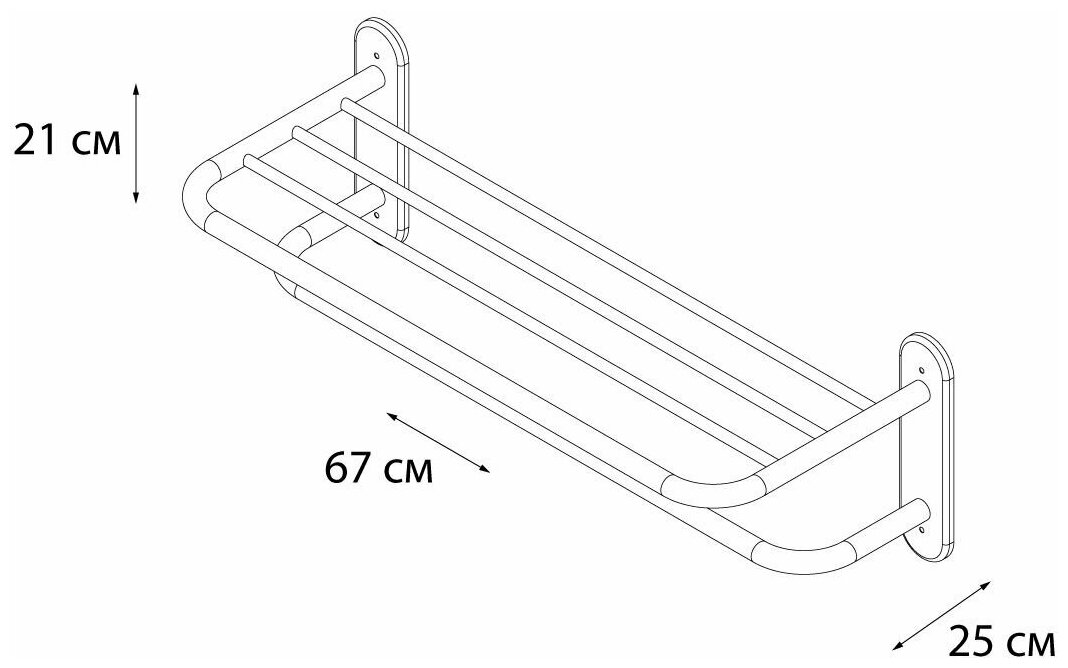 Полка для полотенец Fixsen Hotel FX-31015 - фотография № 4