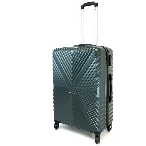 фото Чемодан на колесах, пластик, размер s, цвет малахитовый нет бренда