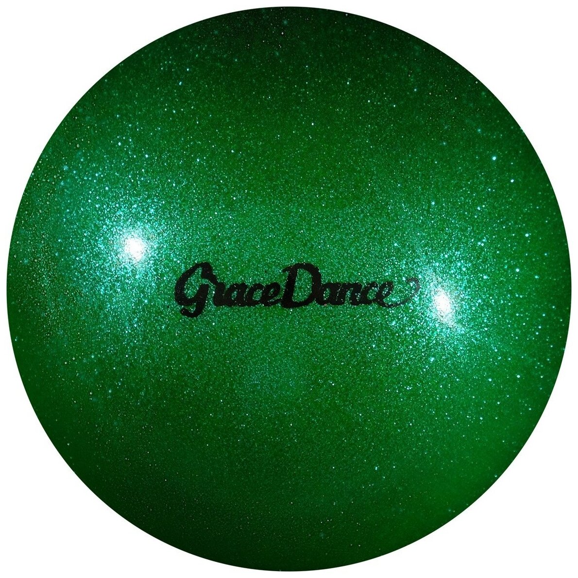 Мяч для художественной гимнастики Grace Dance блеск, 16,5 см, 280 г, цвет изумрудный