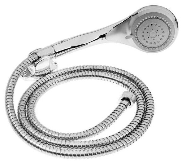 фото Набор для душа zein z0203, шланг 150 см, держатель, лейка 3 режима, хром