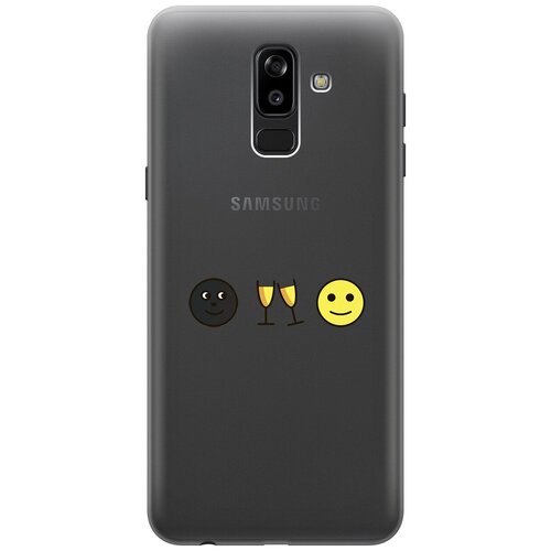 Силиконовый чехол с принтом Cheers! для Samsung Galaxy J8 / Самсунг Джей 8 силиконовый чехол с принтом advice для samsung galaxy j8 самсунг джей 8