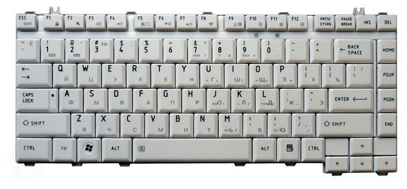 Клавиатура для ноутбука Toshiba 6037B0027802 белая
