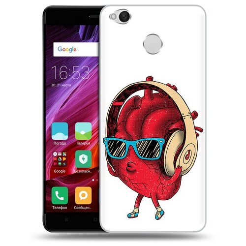 Чехол задняя-панель-накладка-бампер MyPads слушай сердце для Xiaomi Redmi 4X противоударный