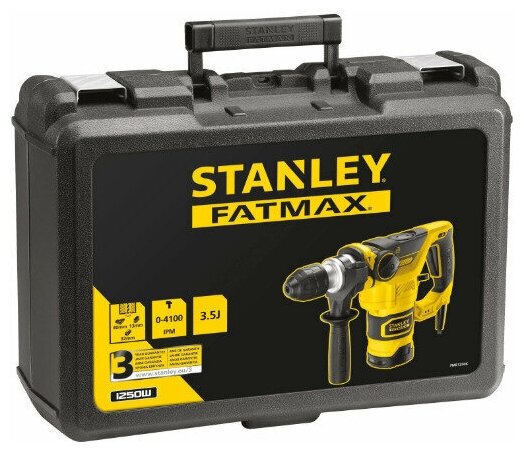 Перфоратор SDS-plus Stanley Fatmax FME1250K 1250 Вт, 3.5 Дж - фотография № 19