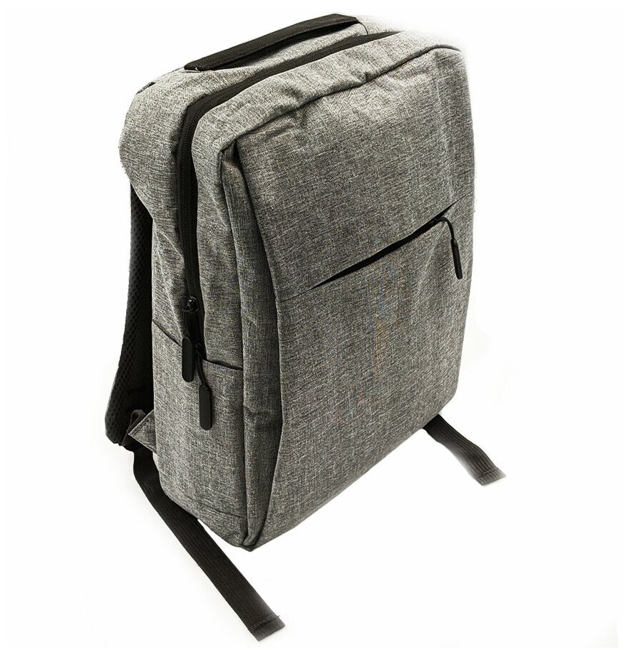 Городской водонепроницаемый рюкзак для ноутбука до 15,6 дюймов с USB, серый