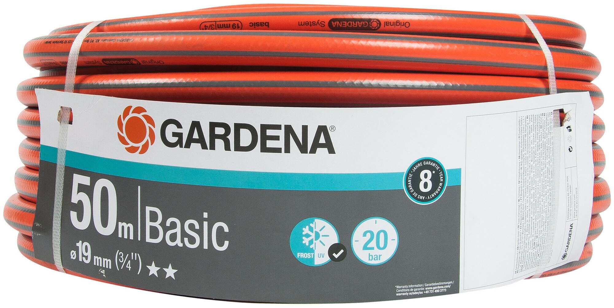 Шланг для полива Gardena Basic ø19 мм 50 м, ПВХ - фотография № 3