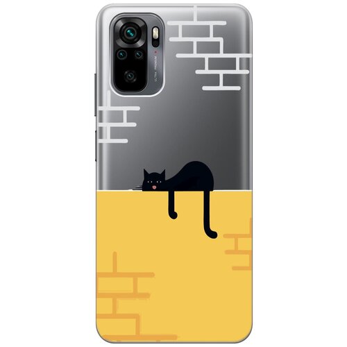 Силиконовый чехол на Xiaomi Redmi Note 10, Note 10S, Сяоми Редми Ноут 10, Ноут 10С с 3D принтом Lazy Cat прозрачный силиконовый чехол на xiaomi redmi note 10 note 10s сяоми редми ноут 10 ноут 10с с 3d принтом lazy cat прозрачный