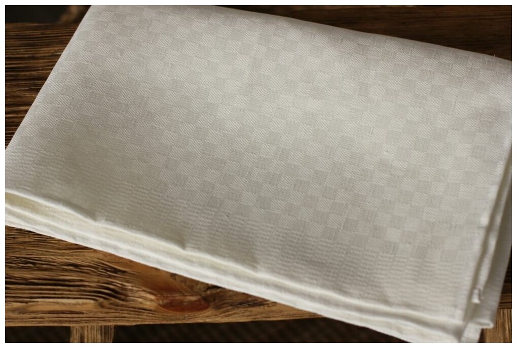 50х70 Белое льняное полотенце Бонн 1 полотенце