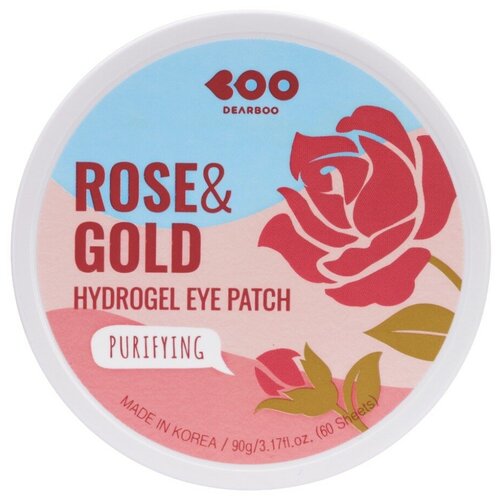 Dearboo Патчи гидрогелевые «роза и золото» - Rose&gold hydrogel eye patch, 60шт