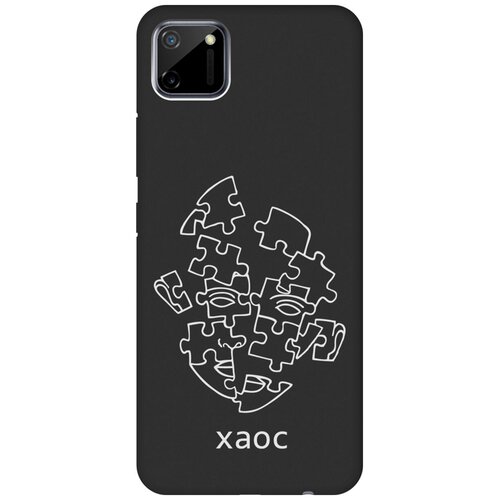 Матовый Soft Touch силиконовый чехол на realme C11, Рилми С11 с 3D принтом Chaos W черный матовый soft touch силиконовый чехол на realme c11 рилми с11 с 3d принтом brain off w черный