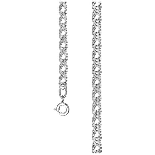 Цепь из серебря 925-й пробы, родированная, длина 55 см, вес 8,44, ширина 4 мм