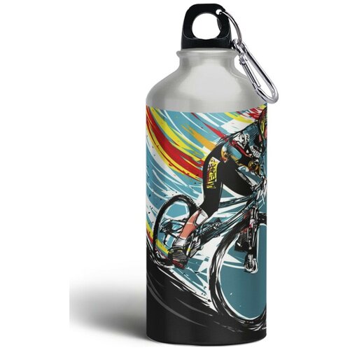 фото Бутылка спортивная,туристическая фляга, 500мл с карабином спорт bmx велосипед - 270 brutbottle