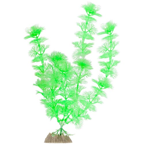 Растение флуоресцирующее GloFish S зеленое для аквариума (13 см)