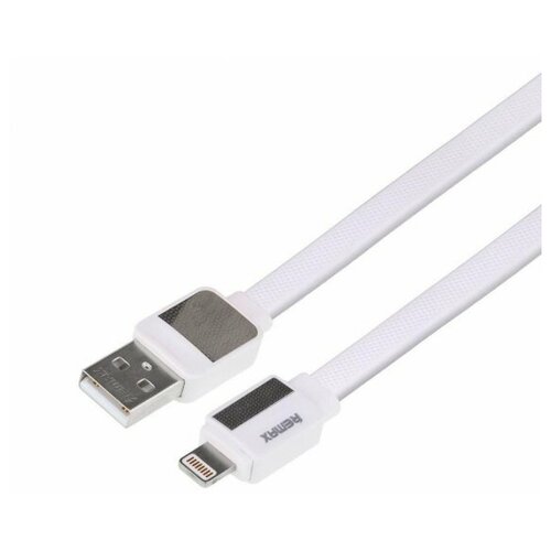 Кабель USB - Lightning (для iPhone) Remax RC-154i (плоский) Белый плоский рифленый кабель usb lightning remax rc 154i