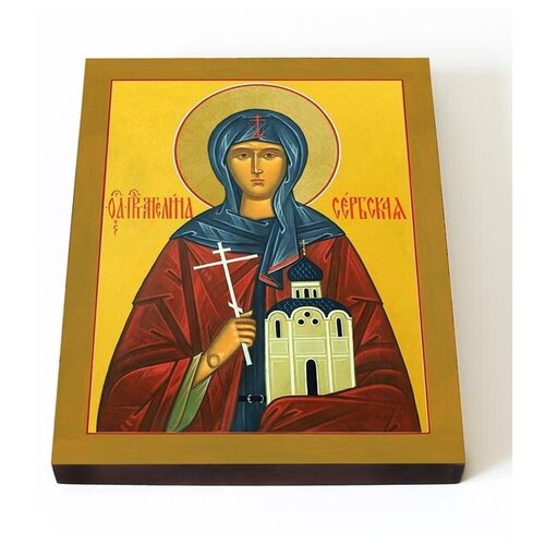 Блаженная Ангелина Сербская, королева, икона на доске 13*16,5 см