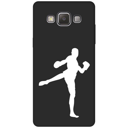 Матовый чехол Kickboxing W для Samsung Galaxy A5 / Самсунг А5 с 3D эффектом черный матовый чехол kickboxing w для samsung galaxy a5 самсунг а5 с 3d эффектом черный