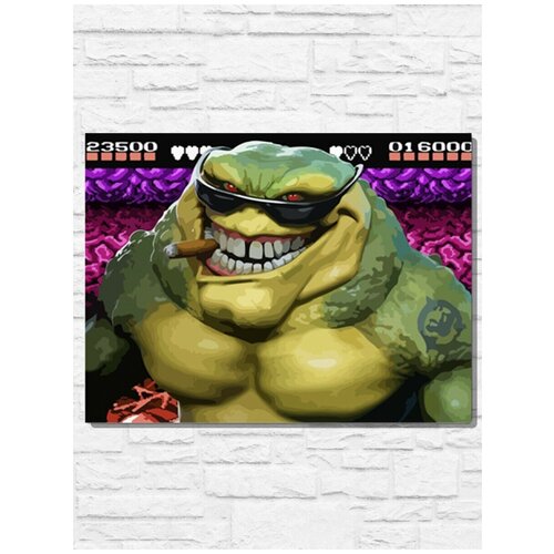 картина по номерам на холсте игра battletoads боевые жабы ретро 16 bit 8 bit xbox ps 4 9390 г 60x40 Картина по номерам на холсте Игра battletoads (боевые жабы, ретро, 16 bit, 8 bit, XBOX, PS 4) - 9389 Г 30x40