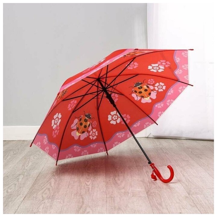 Зонт-трость красный 