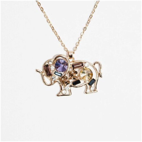 фото Кулон - подвеска слон, цвет золото на цепочке размер 35х20 мм нет бренда