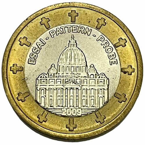 Ватикан 1 евро (Xeros) 2009 г. (Проба) ватикан официальный набор евро монет 2009 г в буклете