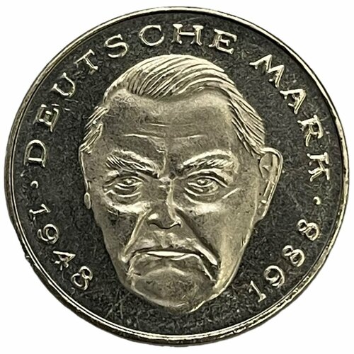 ФРГ 2 марки 1998 г. (40 лет Федеративной Республике - Людвиг Эрхард) (F) (Proof)