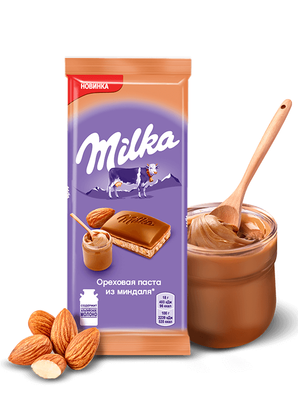 Шоколад Milka Молочный с пастой из миндаля и с дробленым карамелизованным соленым миндалем 85г - фото №14