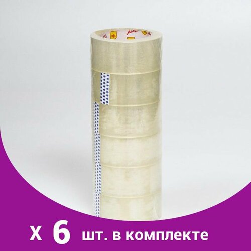Клейкая лента Упаковочная 47 мм 100 метров 40 мкм (6 шт)