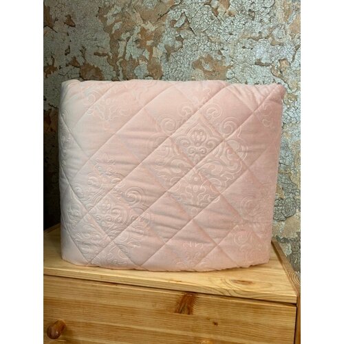Покрывало Венеция на кровать 200х220, стеганное, евро, однотонное, светло-розовый