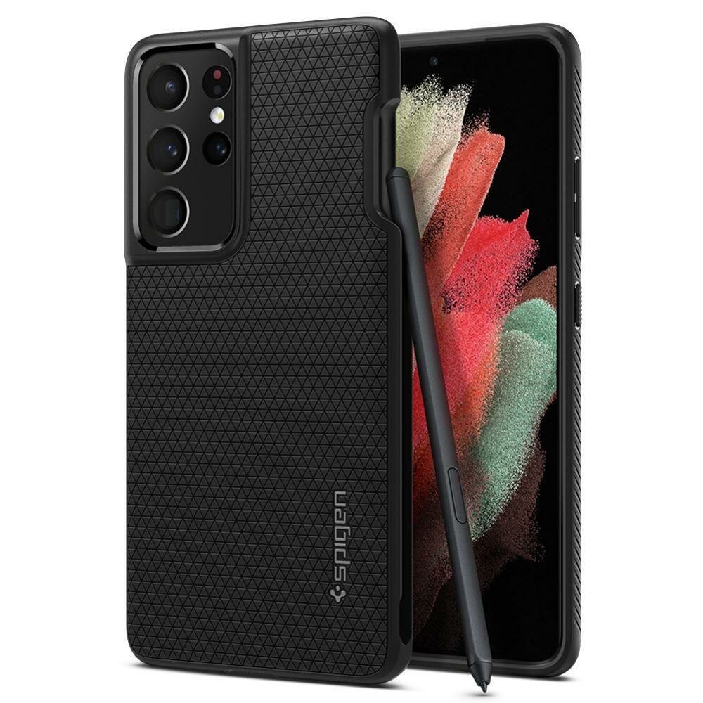 фото Чехол SPIGEN для Galaxy S21 Ultra - Liquid Air (Pen Edition) - Черный - ACS02831