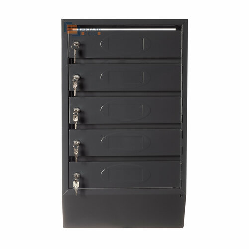 Почтовый ящик Стандарт Узкий, 5-ти секционный антрацит