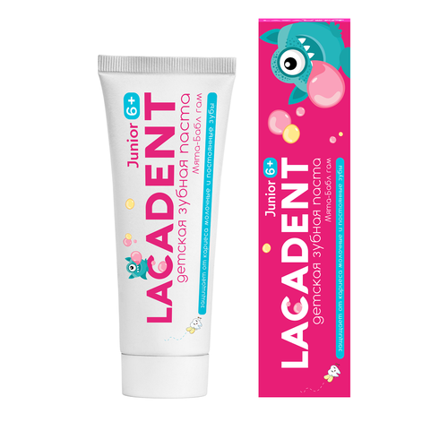 Зубная паста детская Lacedent Мята-Бабл гам, от 6 лет, 50мл